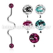 inafr5c straight barbells surgical steel 316l helix