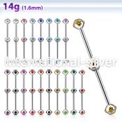 indsh17 straight barbells surgical steel 316l 