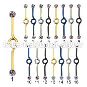 intbfr5a straight barbells anodized surgical steel 316l 