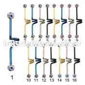 intcfr5a straight barbells anodized surgical steel 316l 