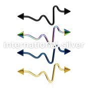 intecn5 straight barbells anodized surgical steel 316l 