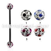 intfr5a straight barbells anodized surgical steel 316l 