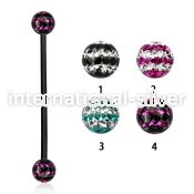 intfr5d straight barbells anodized surgical steel 316l 