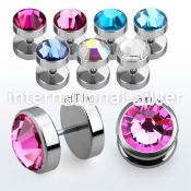 ipfb8 cheaters  illusion plugs and tapers surgical steel 316l ear lobe