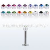 lbajb3 labrets lip rings surgical steel 316l with acrylic parts labrets chin