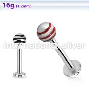 lbby4 labrets lip rings anodized surgical steel 316l labrets chin