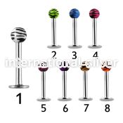 lbdxj labrets lip rings surgical steel 316l with acrylic parts labrets chin