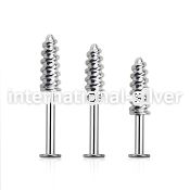 lbescw labrets lip rings surgical steel 316l labrets chin