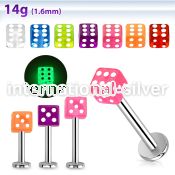 lbgldi labrets lip rings surgical steel 316l with acrylic parts labrets chin