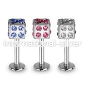 lbsdc4 labrets lip rings surgical steel 316l labrets chin