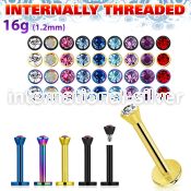 lbtc25 labrets lip rings anodized surgical steel 316l labrets chin