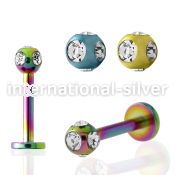 lbtca labrets lip rings anodized surgical steel 316l labrets chin