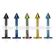 lbtcn2 labrets lip rings anodized surgical steel 316l labrets chin