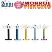 lbtcnmc2 labrets lip rings anodized surgical steel 316l labrets chin