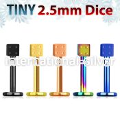 lbtdi25 labrets lip rings anodized surgical steel 316l labrets chin