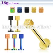 lbtdi3 labrets lip rings anodized surgical steel 316l labrets chin