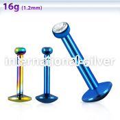 lbtj25 labrets lip rings anodized surgical steel 316l labrets chin