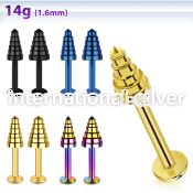 lbtxn4 labrets lip rings anodized surgical steel 316l labrets chin