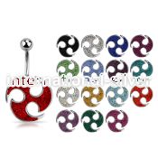 mcd371 belly rings surgical steel 316l belly button