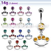 mcd389 belly rings surgical steel 316l belly button