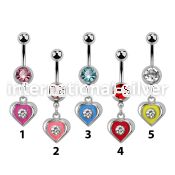 mcd408 belly rings surgical steel 316l belly button