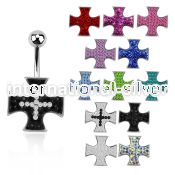 mcd419 belly rings surgical steel 316l belly button