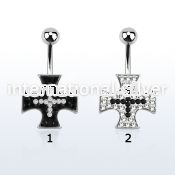 mcd419b belly rings surgical steel 316l belly button