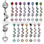 mcd477 belly rings surgical steel 316l belly button