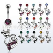 mcd510 belly rings surgical steel 316l belly button