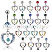 mcd571tq belly rings surgical steel 316l belly button