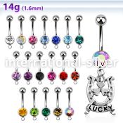 mcd572 belly rings surgical steel 316l belly button