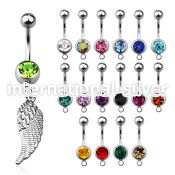 mcd593 belly rings surgical steel 316l belly button