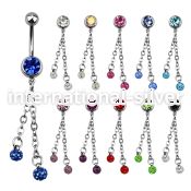 mcd628 belly rings surgical steel 316l belly button