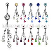 mcd629 belly rings surgical steel 316l belly button