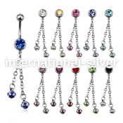 mcd630 belly rings surgical steel 316l belly button