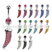 mcd684 belly rings surgical steel 316l belly button