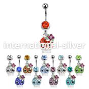 mcd687 belly rings surgical steel 316l belly button