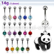 mcd688 belly rings surgical steel 316l belly button