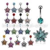 mcd692d belly rings surgical steel 316l belly button