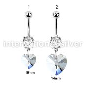 mcd715 belly rings surgical steel 316l belly button