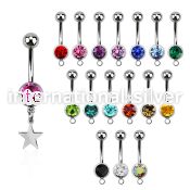 mcd770 surgical steel belly bananas belly piercing