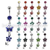 mcdfl19 belly rings surgical steel 316l belly button