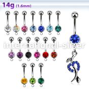 mcdhrc7 belly rings surgical steel 316l belly button