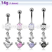 mcdz371 belly rings surgical steel 316l belly button