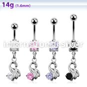 mcdz375 belly rings surgical steel 316l belly button