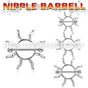 mcnp104 straight barbells surgical steel 316l nipple
