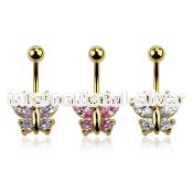 mdgz321 belly rings anodized surgical steel 316l belly button