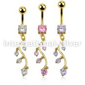 mdgz359 belly rings anodized surgical steel 316l belly button
