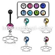 mdk376 belly rings anodized surgical steel 316l belly button