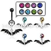 mdk569 belly rings anodized surgical steel 316l belly button